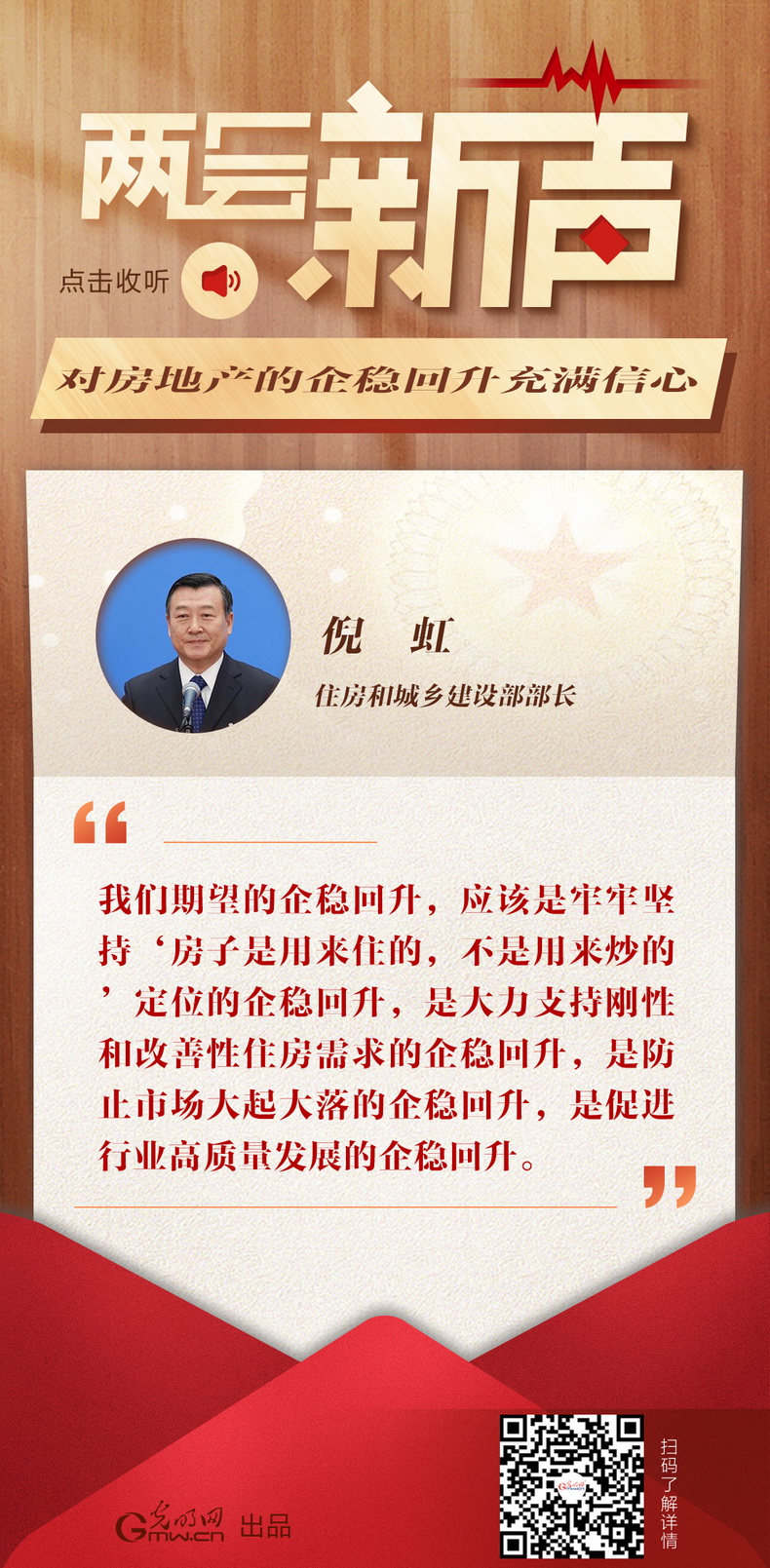 【開局之年看經(jīng)濟(jì)·兩會新聲】倪虹:對房地產(chǎn)的企穩(wěn)回升充滿信心