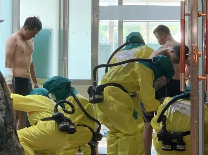 圖為臺灣漢光演習(xí)模擬官兵遭受生物戰(zhàn)劑攻擊，送往醫(yī)院就醫(yī)。圖片來源：臺灣《聯(lián)合報(bào)》 徐白櫻 翻攝