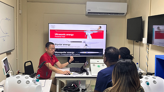 培訓(xùn)現(xiàn)場(chǎng)。第18期援圭亞那醫(yī)療隊(duì)供圖