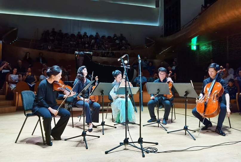 “古老文明的現(xiàn)代回聲——中國當(dāng)代作曲家室內(nèi)樂作品音樂會(huì)”在意大利舉行。中國駐意大利使館供圖