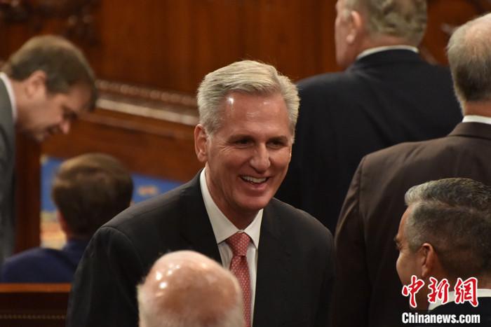 資料圖：麥卡錫2023年1月在眾議院參加議長(zhǎng)選舉。<a target='_blank' href='/'><p  align=
