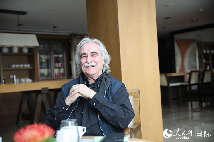 塞浦路斯歐洲大學(xué)前校長科斯塔斯·古利亞莫斯。人民網(wǎng) 殷韜攝