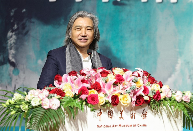 吳為山致辭。主辦方供圖