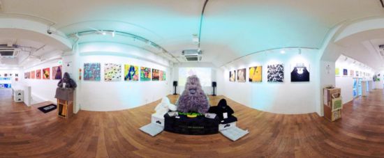 “大衛(wèi)猿”主題展覽現(xiàn)場(chǎng)。（主辦方供圖）