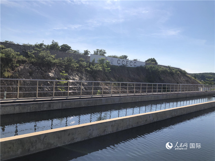 由中國土木工程（贊比亞）有限公司承建的卡夫河供水項目。人民網記者 黃培昭攝