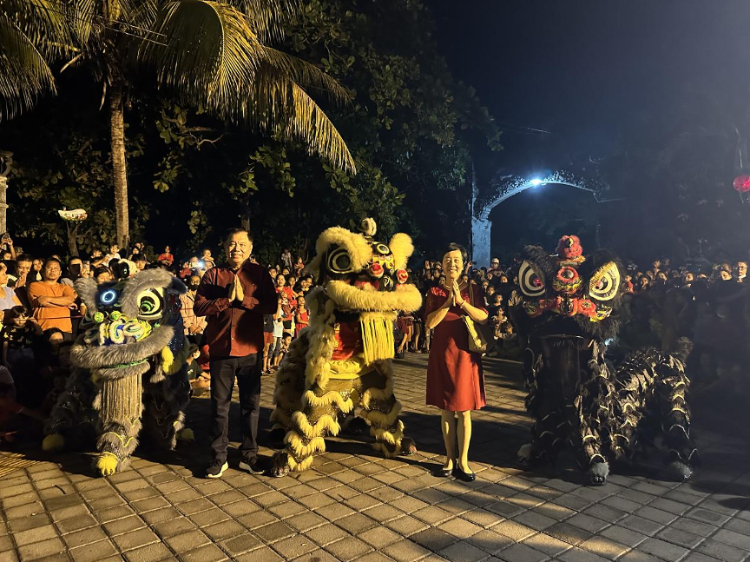 舞獅表演。巴陵康孔子學院供圖