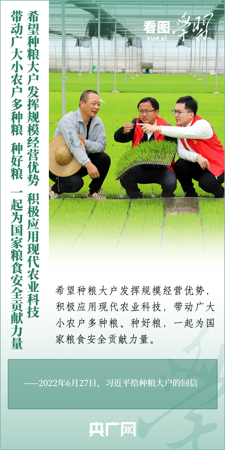 看圖學(xué)習(xí)丨推廣良田、良種、良法、良機(jī) 給農(nóng)業(yè)現(xiàn)代化插上科技的翅膀