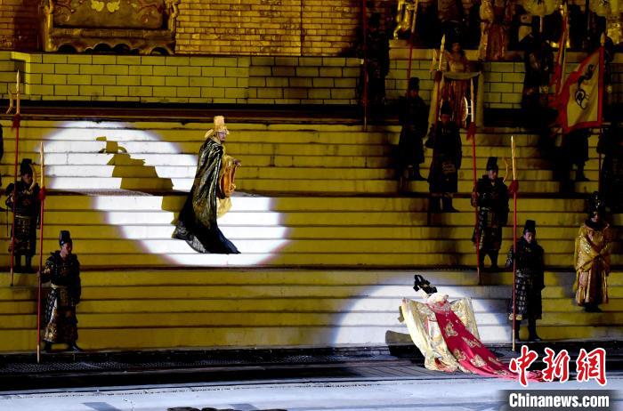 3月17日，西藏拉薩，《文成公主》大型史詩劇演出現(xiàn)場(chǎng)。　李林 攝