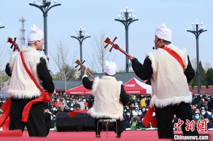 圖為陜北說書展演。　梁照曾 攝
