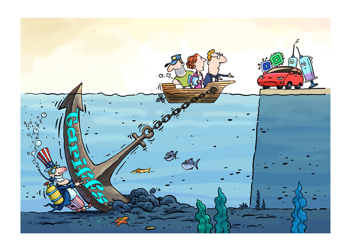 漫畫作者：馬宏亮（人民網(wǎng)版權(quán)圖片，未經(jīng)授權(quán)請勿轉(zhuǎn)載。）