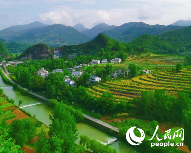 陜西商洛漫川關(guān)鎮(zhèn)民宿群。人民網(wǎng) 王麗攝