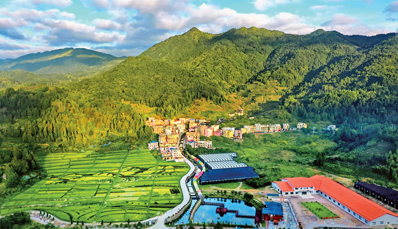 林茂田豐、天藍(lán)水清的“七彩”后洋村。 寧德市委宣傳部供圖 （2023年第24期《求是》雜志刊發(fā)）