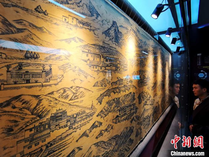 圖為歷代藏醫(yī)藥學(xué)教育機(jī)構(gòu)展示?！?zhí)砀?攝