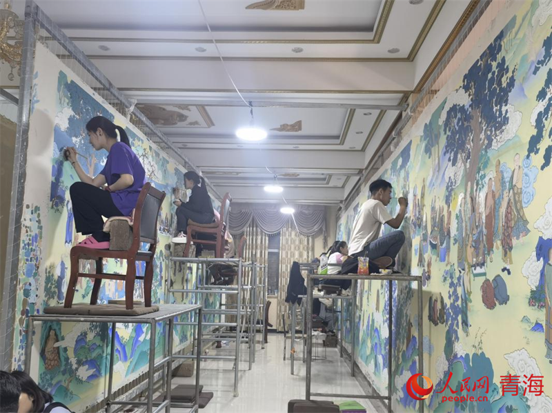 龍樹(shù)畫(huà)院傳習(xí)室。人民網(wǎng) 馬可欣攝