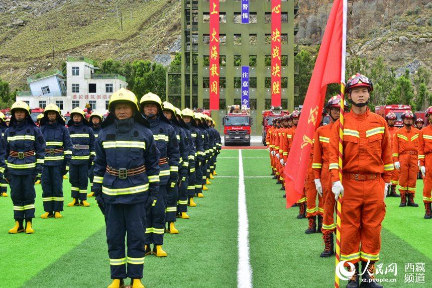 誓師大會現場。人民網 李海霞攝