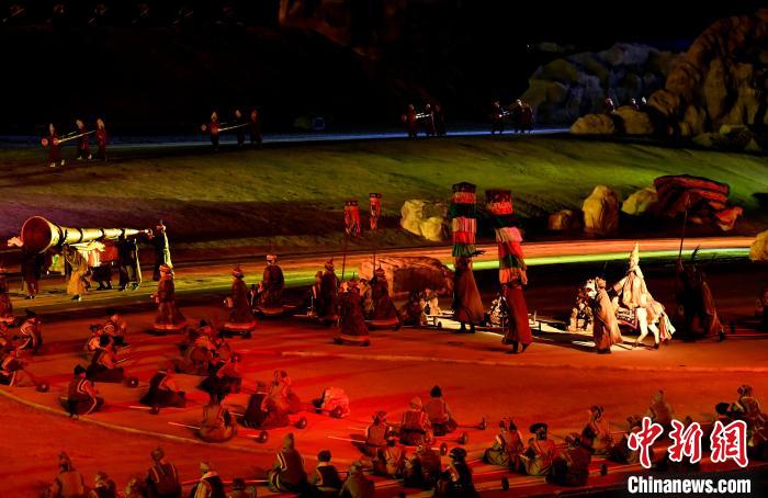 3月17日，西藏拉薩，《文成公主》大型史詩劇演出現(xiàn)場?！±盍?攝