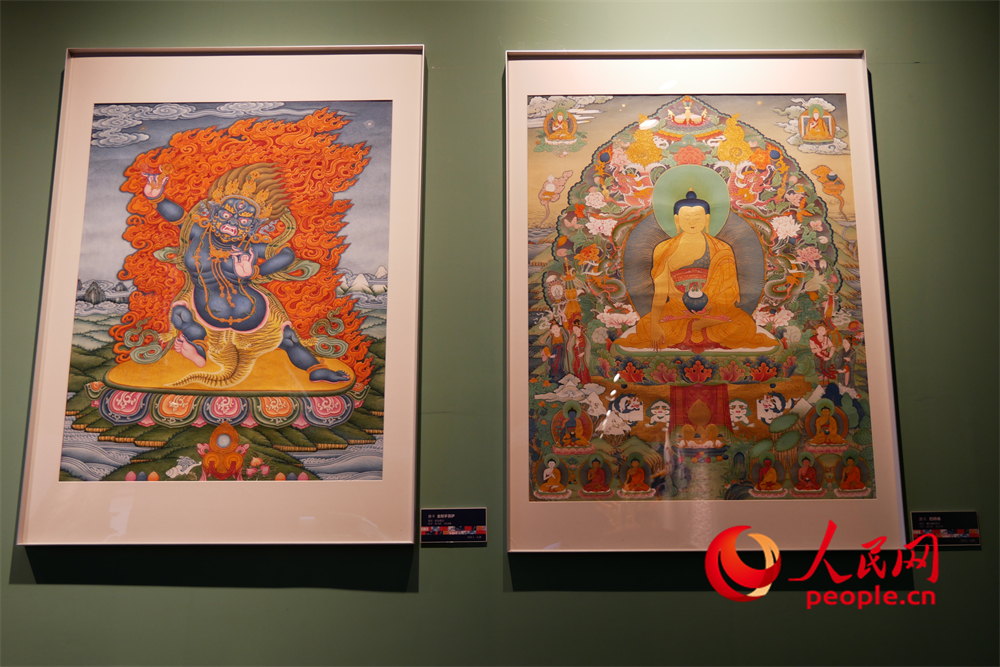 唐卡藝術(shù)作品。人民網(wǎng) 韋衍行攝