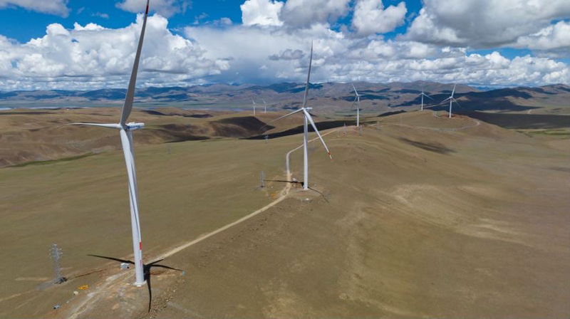 西藏措美哲古風(fēng)電場。受訪者供圖